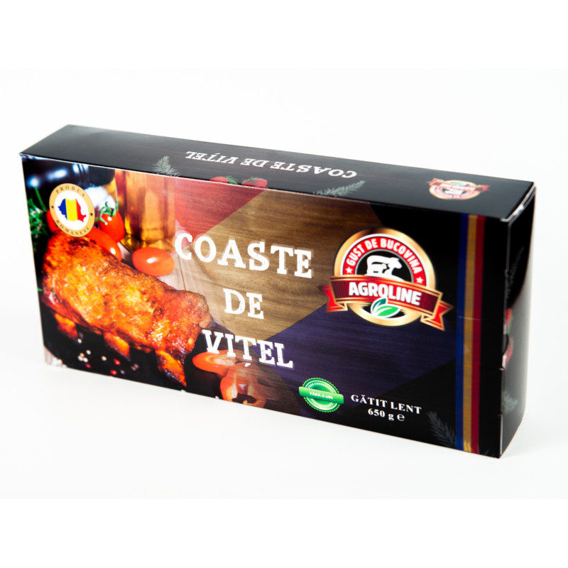 Coaste de vițel gătite lent, 650 gr